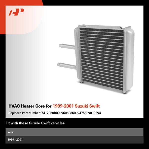 HVAC Heater Core for 1989-2001 Suzuki Swift