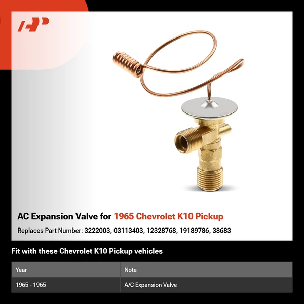 AC Expansion Valve for 1965 Chevrolet K10 Pickup