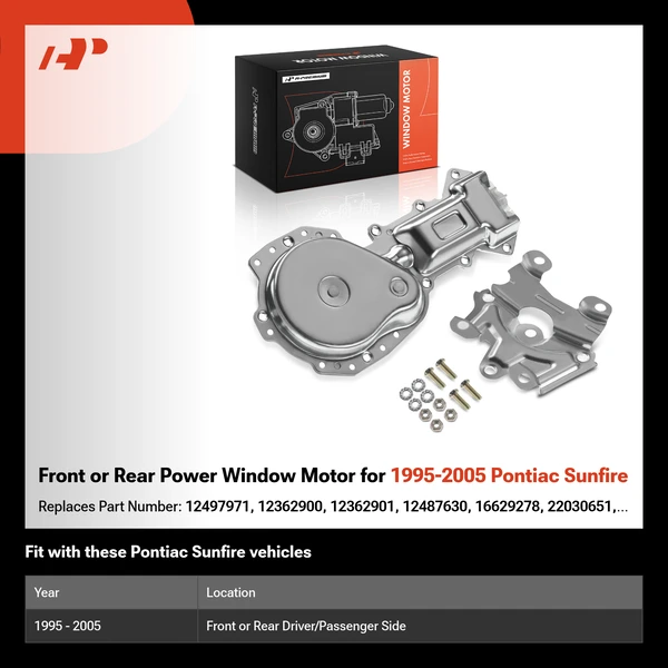 Front or Rear Power Window Motor for 1995-2005 Pontiac Sunfire