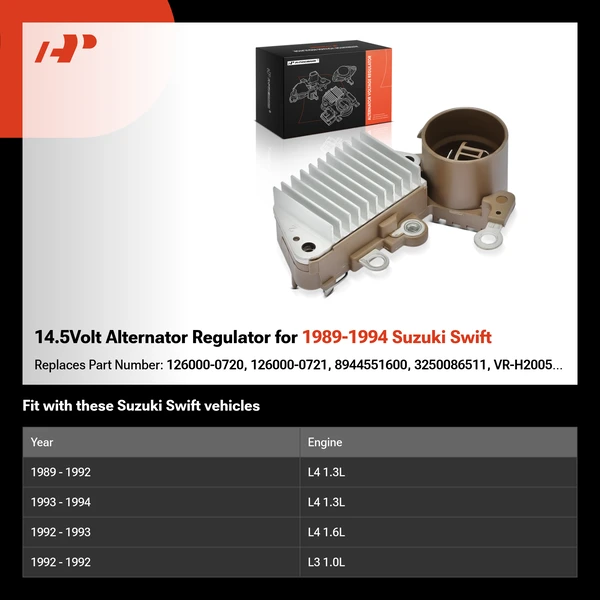 14.5Volt Alternator Regulator for 1989-1994 Suzuki Swift