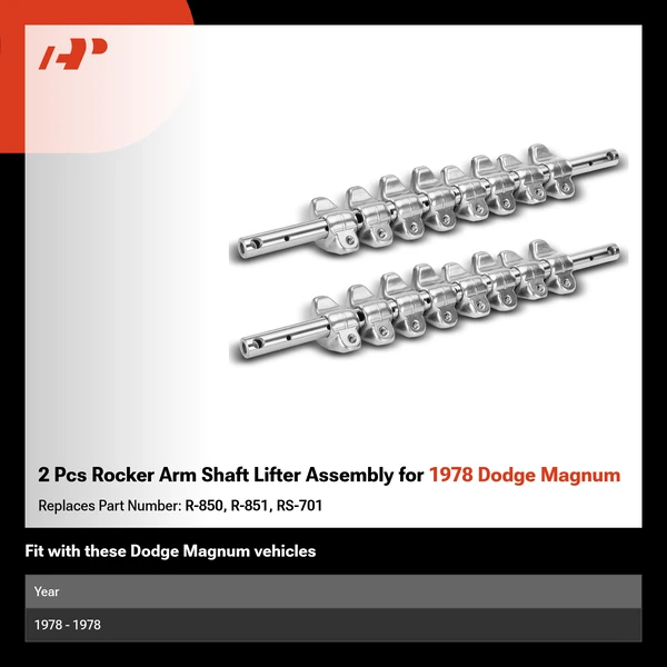 2 Pcs Rocker Arm Shaft Lifter Assembly for 1978 Dodge Magnum