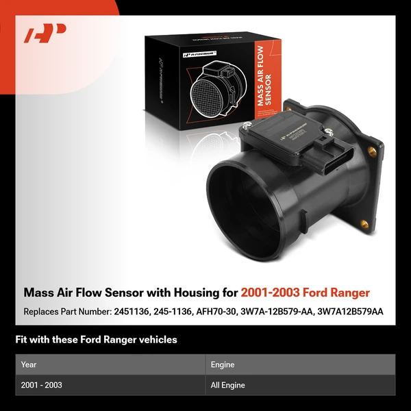 Mass Air Flow Sensor with Housing  for 2001-2003 Ford Ranger