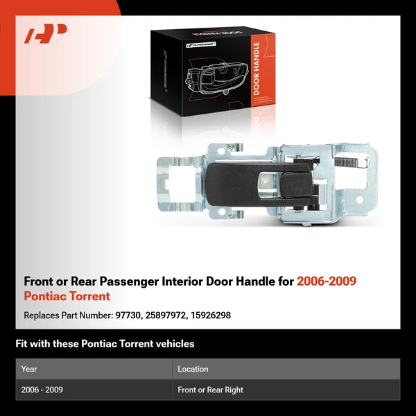 Front or Rear Passenger Interior Door Handle for 2006-2009 Pontiac Torrent