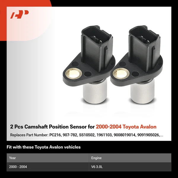 2 Pcs Camshaft Position Sensor for 2000-2004 Toyota Avalon