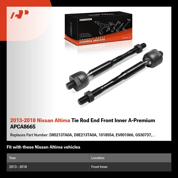 2013-2018 Nissan Altima Tie Rod End Front Inner A-Premium APCA8665