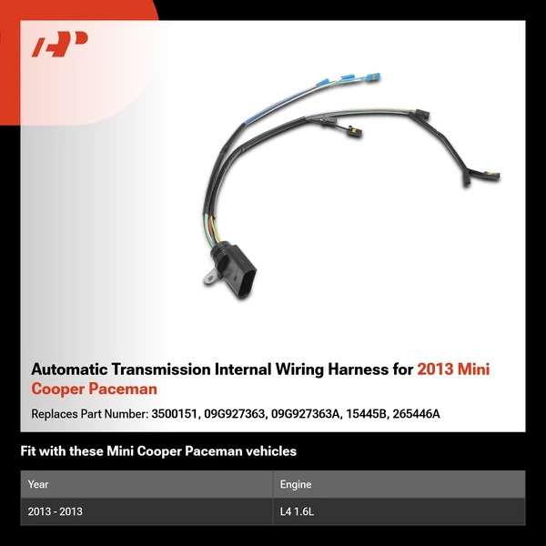 Automatic Transmission Internal Wiring Harness for 2013 Mini Cooper Paceman