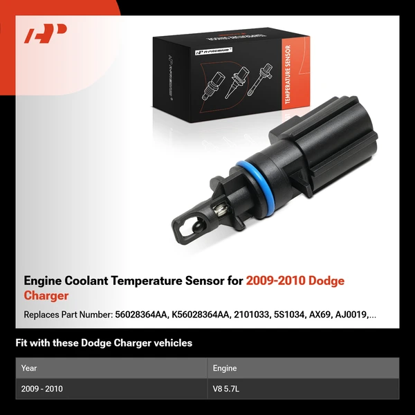 Engine Coolant Temperature Sensor for 2009-2010 Dodge Charger