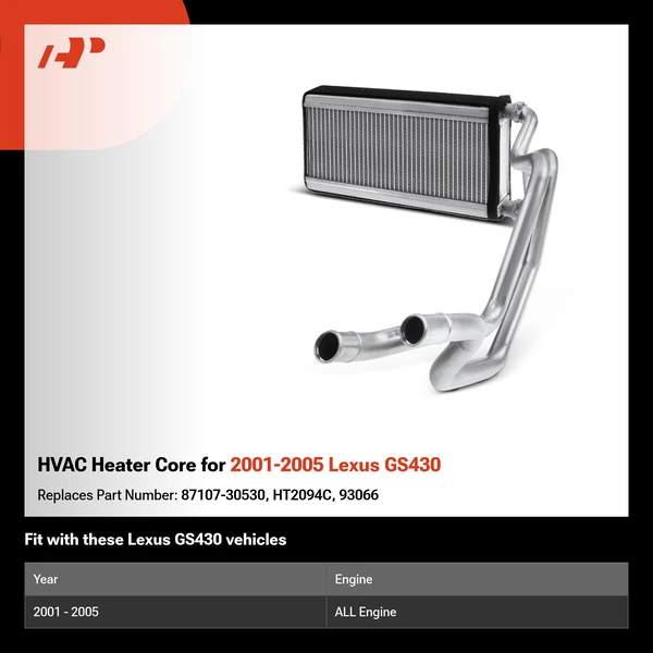 HVAC Heater Core for 2001-2005 Lexus GS430