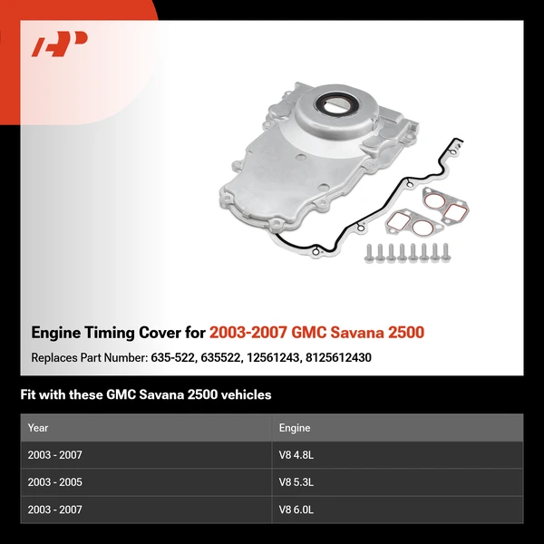 Engine Timing Cover for 2003-2007 GMC Savana 2500