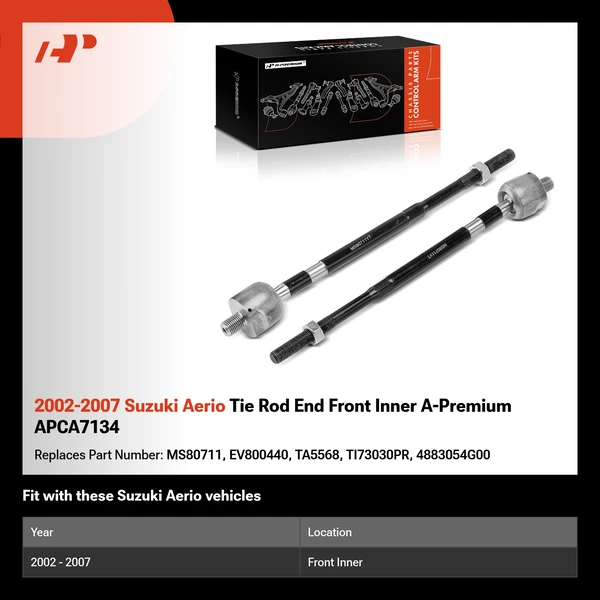 2002-2007 Suzuki Aerio Tie Rod End Front Inner A-Premium APCA7134