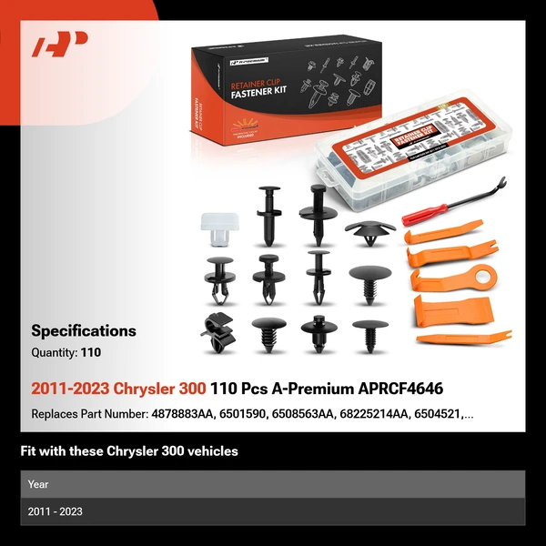 2011-2023 Chrysler 300 110 Pcs A-Premium APRCF4646