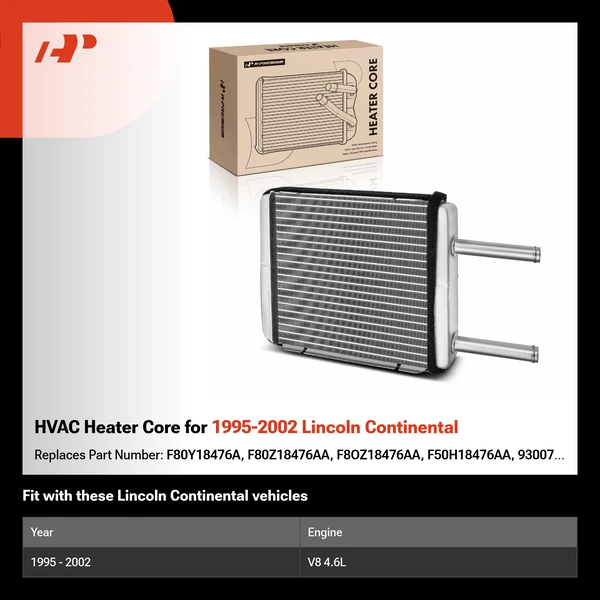 HVAC Heater Core for 1995-2002 Lincoln Continental
