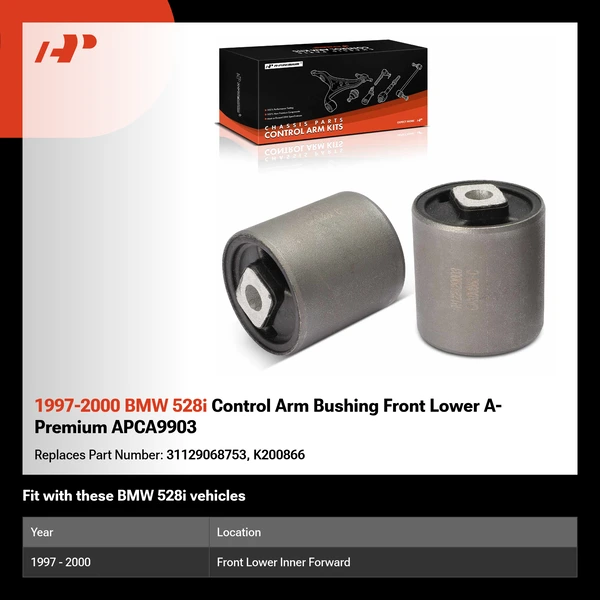 1997-2000 BMW 528i Control Arm Bushing Front Lower A-Premium APCA9903