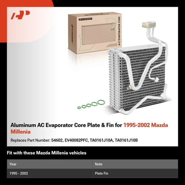 Aluminum AC Evaporator Core Plate & Fin for 1995-2002 Mazda Millenia