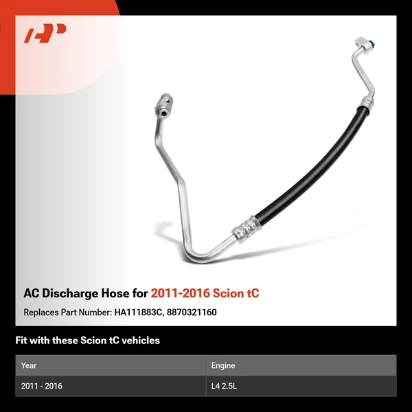 AC Discharge Hose for 2011-2016 Scion tC