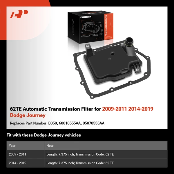 62TE Automatic Transmission Filter for 2009-2011 2014-2019 Dodge Journey