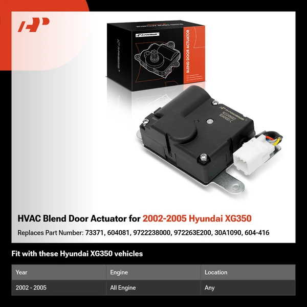 HVAC Blend Door Actuator for 2002-2005 Hyundai XG350