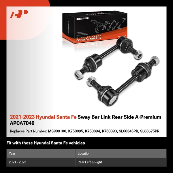 2021-2023 Hyundai Santa Fe Sway Bar Link Rear Side A-Premium APCA7040