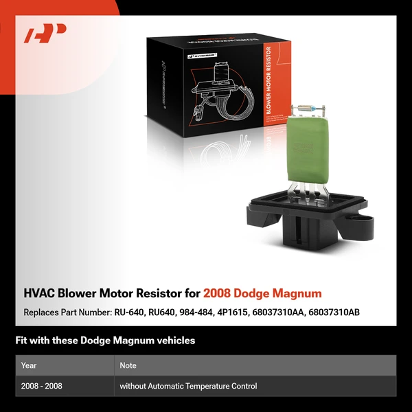 HVAC Blower Motor Resistor for 2008 Dodge Magnum