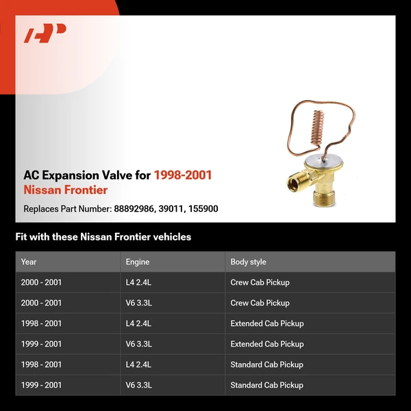 AC Expansion Valve for 1998-2001 Nissan Frontier