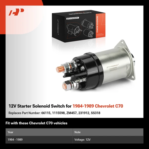 12V Starter Solenoid Switch for 1984-1989 Chevrolet C70