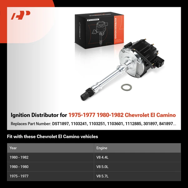 Ignition Distributor for 1975-1977 1980-1982 Chevrolet El Camino