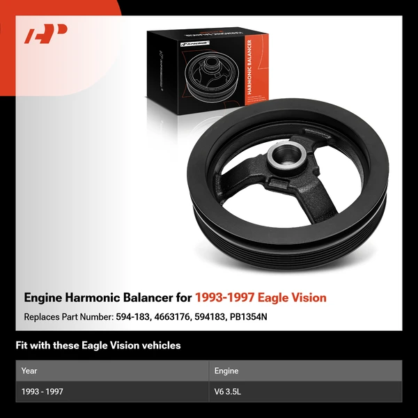 Engine Harmonic Balancer for 1993-1997 Eagle Vision