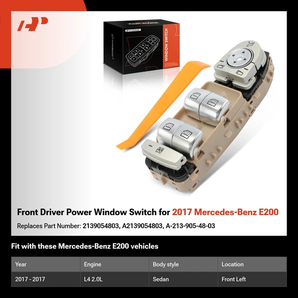 Front Driver Power Window Switch for 2017 Mercedes-Benz E200