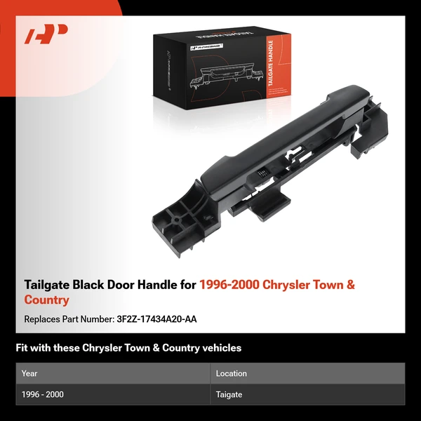 Tailgate Black Door Handle for 1996-2000 Chrysler Town & Country