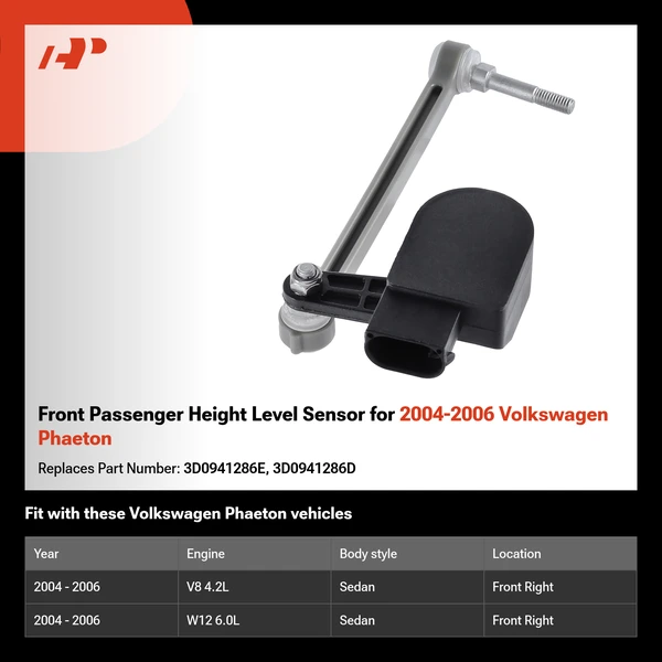 Front Passenger Height Level Sensor for 2004-2006 Volkswagen Phaeton