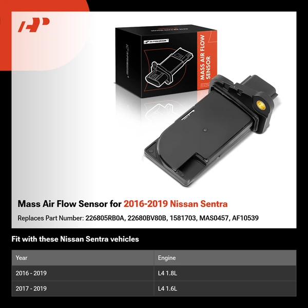 Mass Air Flow Sensor for 2016-2019 Nissan Sentra