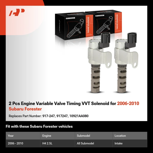 2 Pcs Engine Variable Valve Timing VVT Solenoid for 2006-2010 Subaru Forester