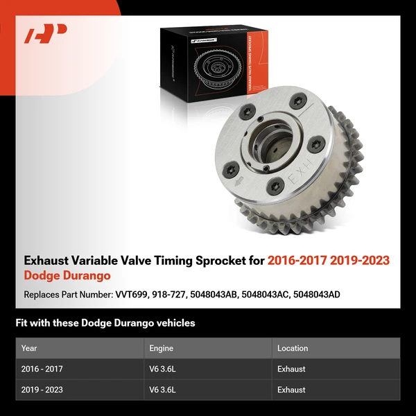 Exhaust Variable Valve Timing Sprocket for 2016-2017 2019-2023 Dodge Durango