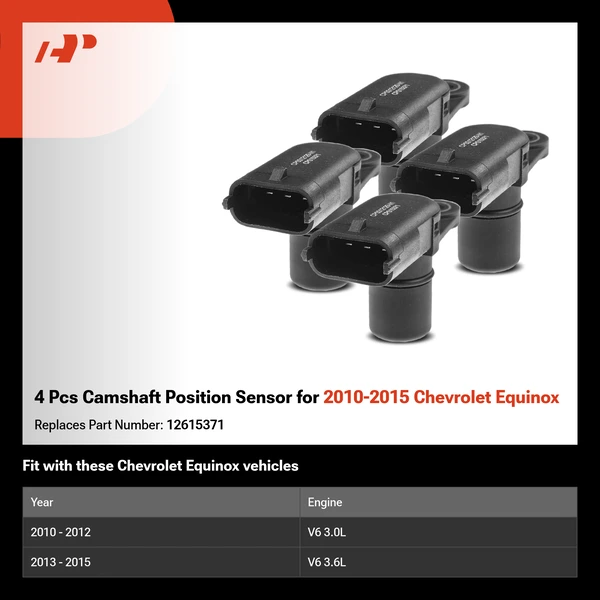 4 Pcs Camshaft Position Sensor for 2010-2015 Chevrolet Equinox