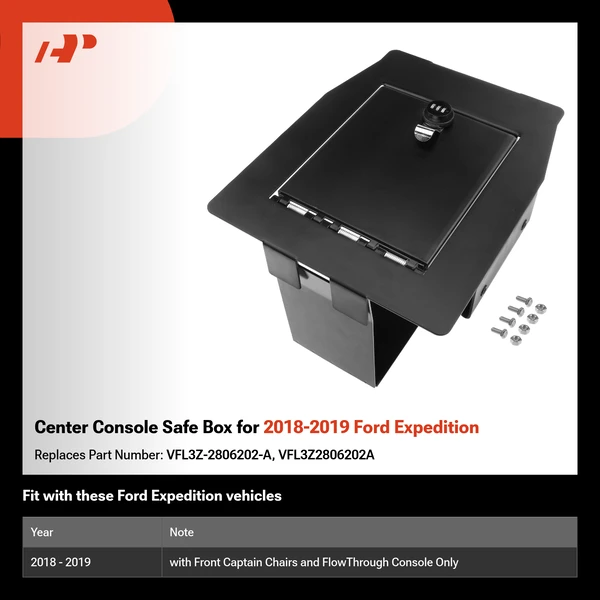 Center Console Safe Box for 2018-2019 Ford Expedition