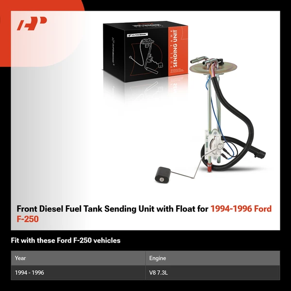 Front Diesel Fuel Tank Sending Unit with Float for 1994-1996 Ford F-250