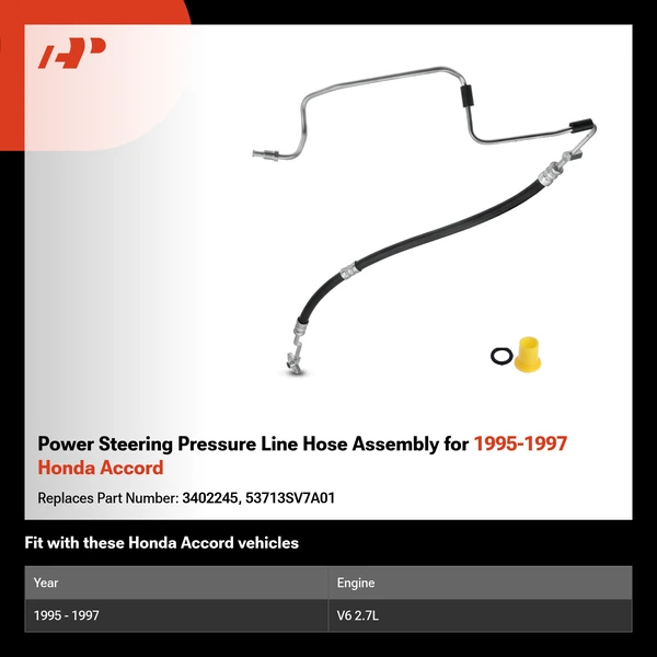 Power Steering Pressure Line Hose Assembly for 1995-1997 Honda Accord