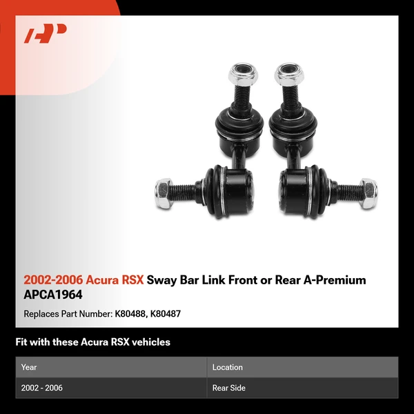 2002-2006 Acura RSX Sway Bar Link Front or Rear A-Premium APCA1964