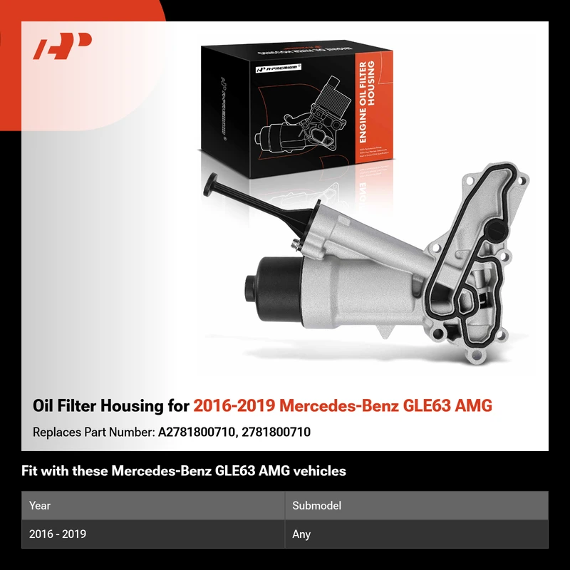 Oil Filter Housing for 2016-2019 Mercedes-Benz GLE63 AMG