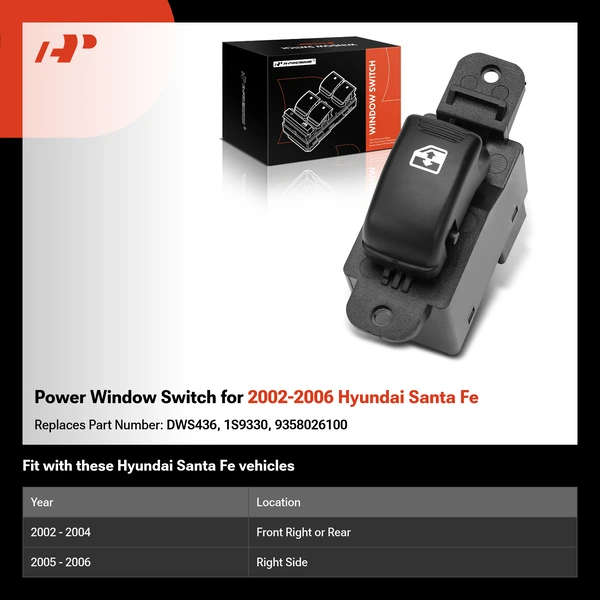 Power Window Switch for 2002-2006 Hyundai Santa Fe