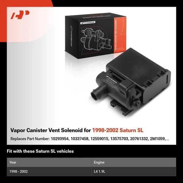 Vapor Canister Vent Solenoid for 1998-2002 Saturn SL
