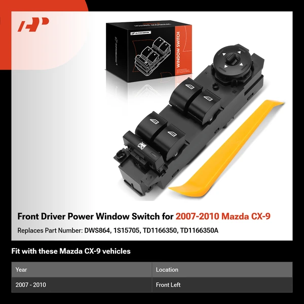 Front Driver Power Window Switch for 2007-2010 Mazda CX-9