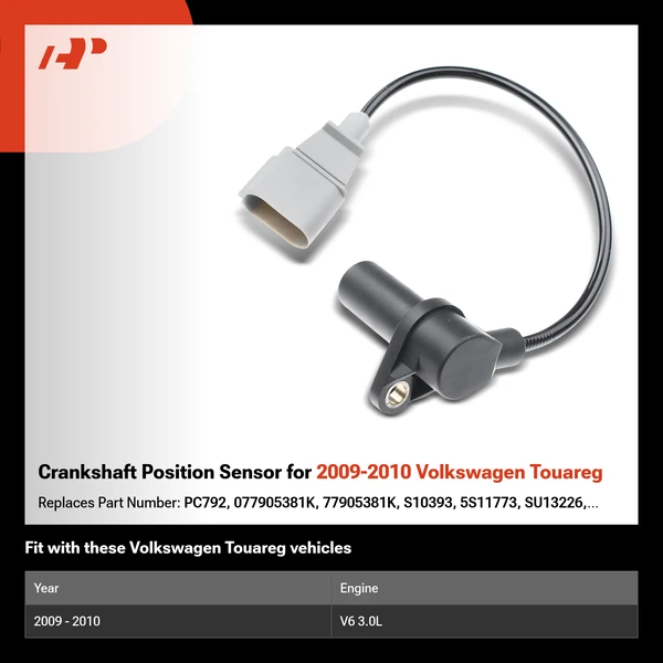 Crankshaft Position Sensor for 2009-2010 Volkswagen Touareg