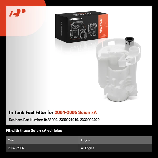 In Tank Fuel Filter for 2004-2006 Scion xA