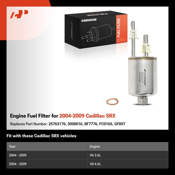 Engine Fuel Filter for 2004-2009 Cadillac SRX