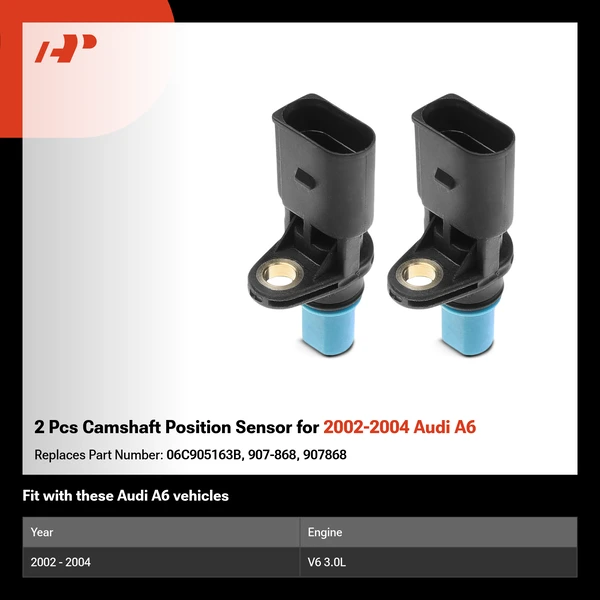 2 Pcs Camshaft Position Sensor for 2002-2004 Audi A6