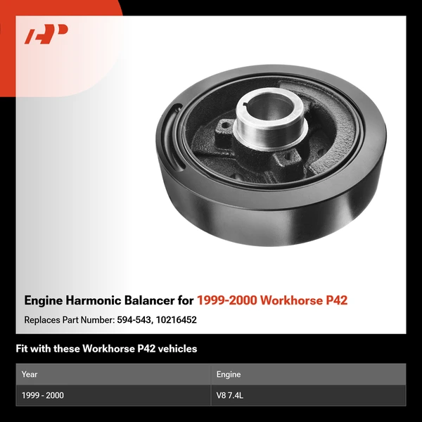 Engine Harmonic Balancer for 1999-2000 Workhorse P42