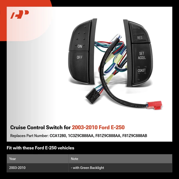 Cruise Control Switch for 2003-2010 Ford E-250