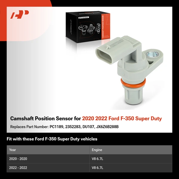 Camshaft Position Sensor for 2020 2022 Ford F-350 Super Duty