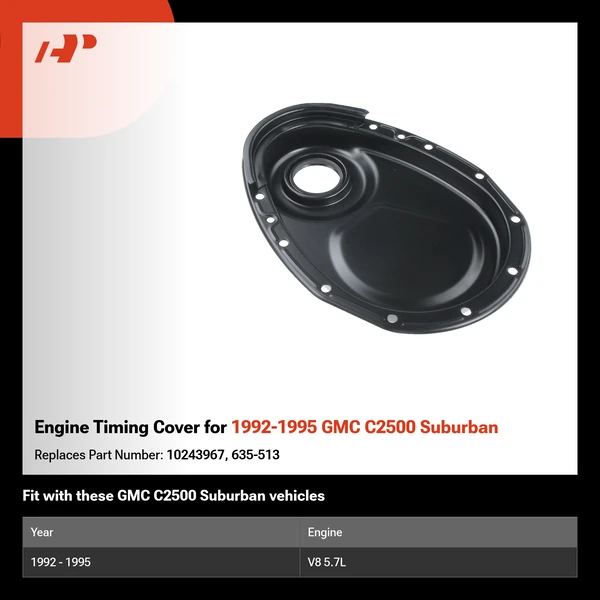 Engine Timing Cover for 1992-1995 GMC C2500 Suburban